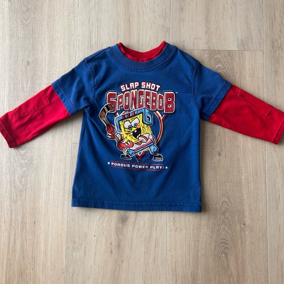 Other - SpongeBob Y2K vintage long sleeve embroidered shirt